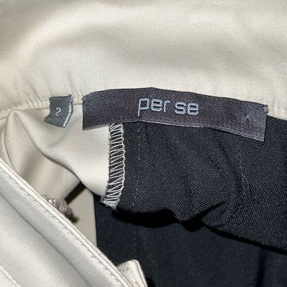 NWOT Revolve Per Se Color Block Wrap Skirt Pleated Panel Size 2 - Picture 4 of 5